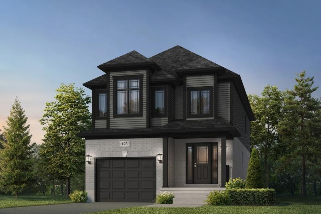 New homes at Tidra development by Fusion Homes in Woodstock, Ontario