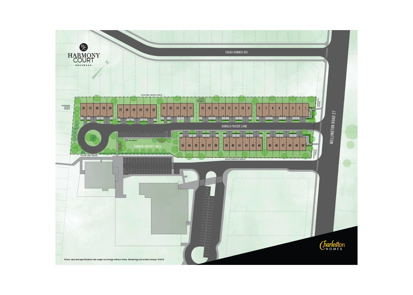 Site plan for Harmony Court in Rockwood, Ontario
