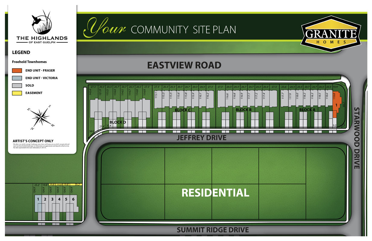 Site plan for The Highlands in Guelph, Ontario