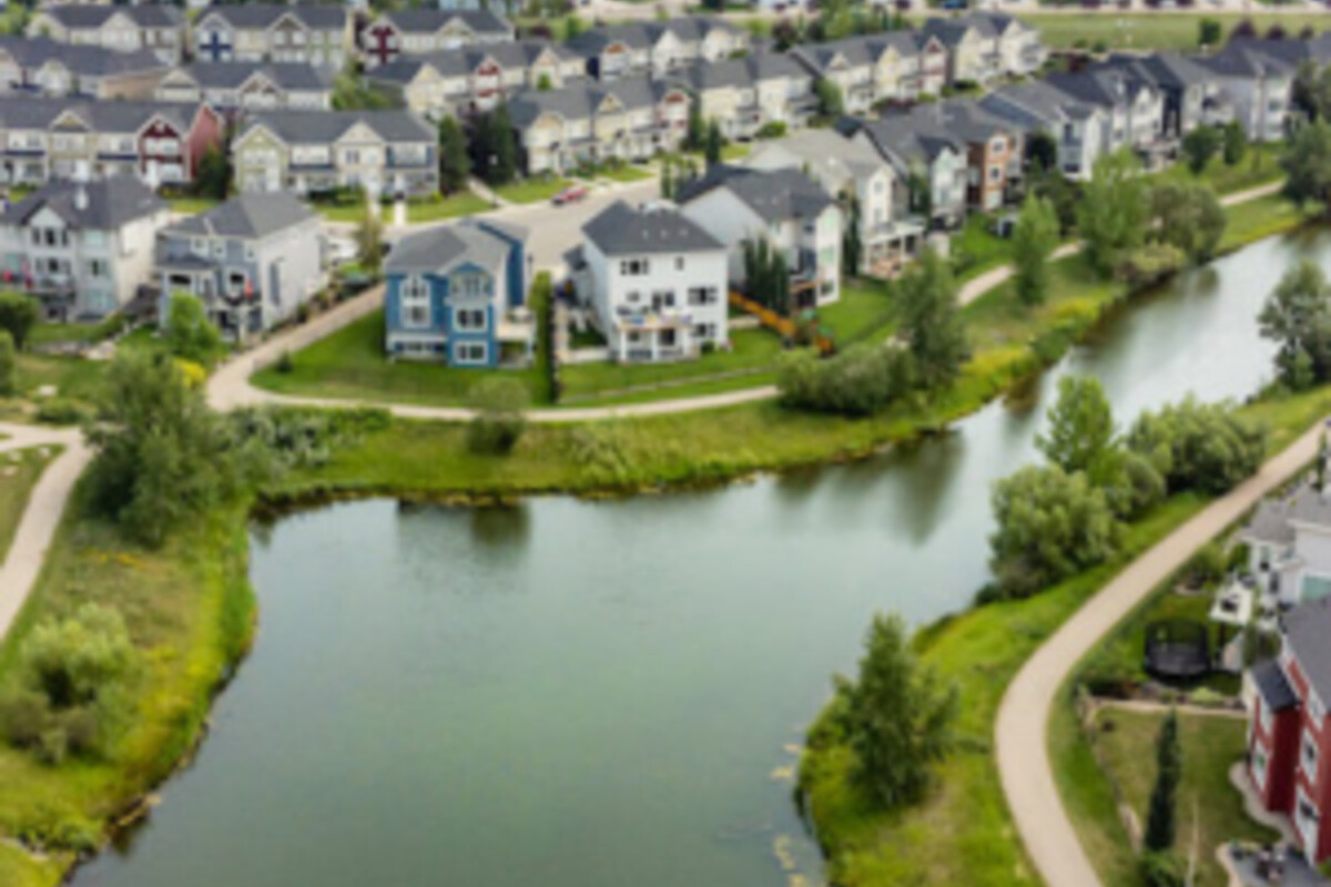 Chestermere residential setting near Clearwater Park