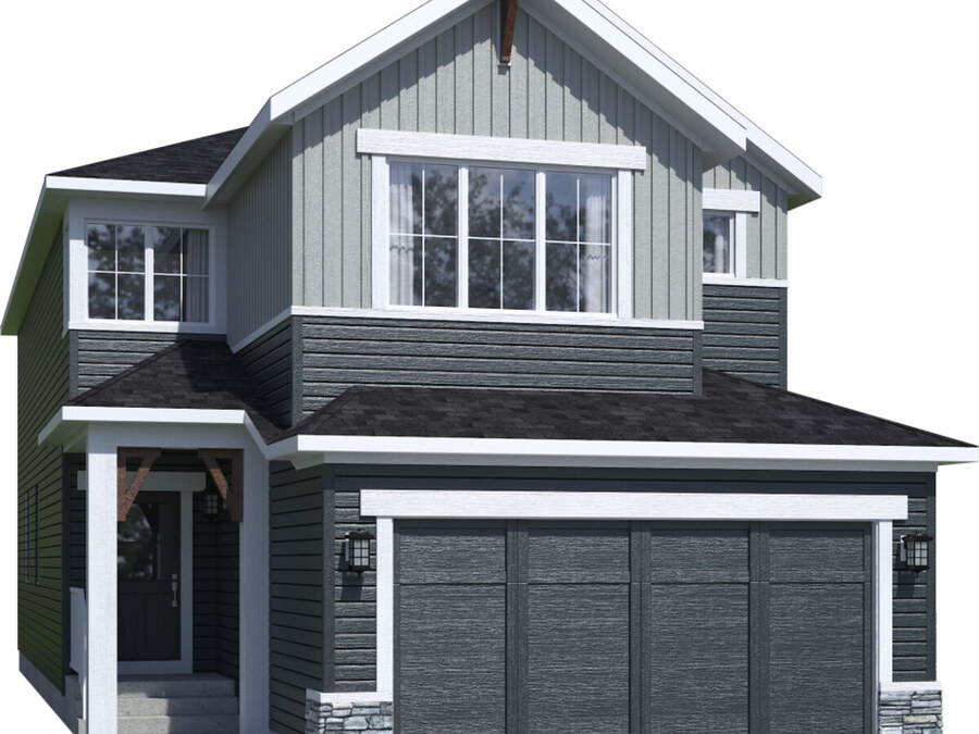 New homes at Clearwater Park development by Calbridge in Chestermere, Alberta