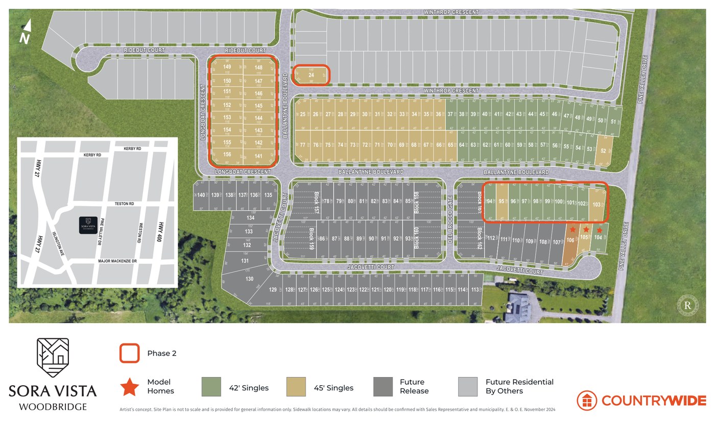 Site plan for Sora Vista in Vaughan, ON
