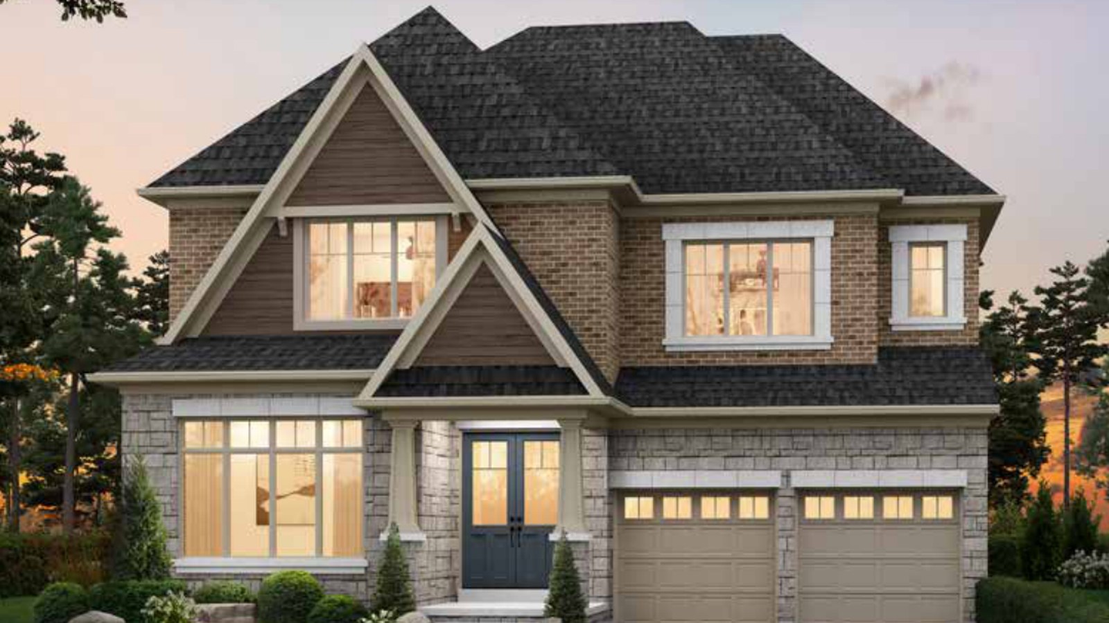 New homes at South Barrie development by CountryWide Homes in Barrie, ON