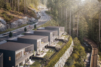 Trestle Rise hillside home rendering