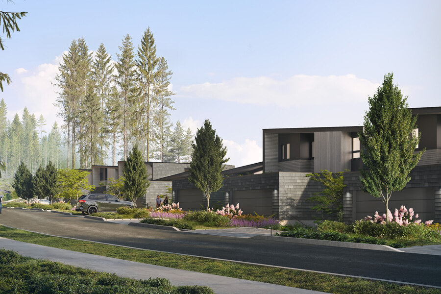 New homes at Trestle Rise development by Bosa Developments in West Vancouver, BC