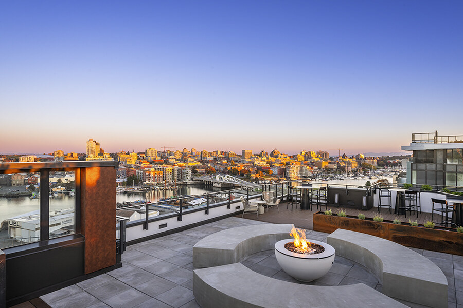New homes at Dockside Green development by Bosa Developments in Victoria, BC