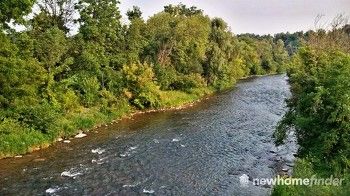 Credit River seen from Bovaird Dr at McNab Park