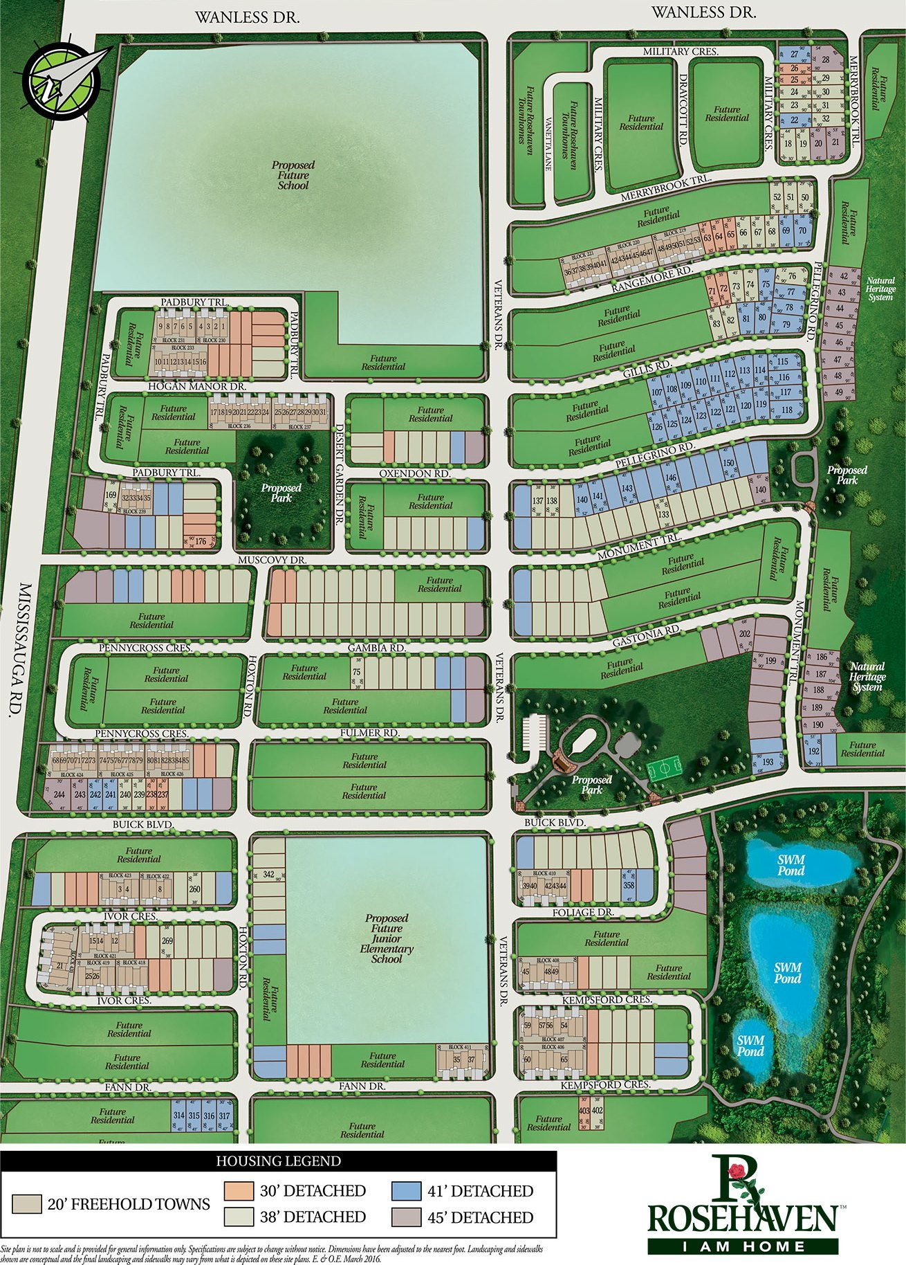 Site plan for Mount Pleasant (RH) in Brampton, Ontario