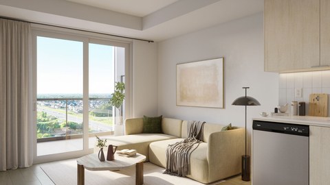 The Laurels living room rendering
