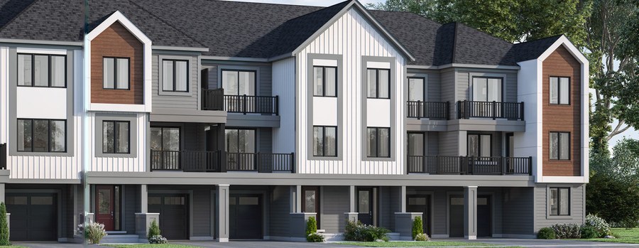 New homes at Wildflowers development by Mattamy Homes in Kitchener, Ontario