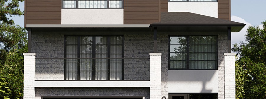 New homes at Heights of Doon Village Green development by Gatto Homes in Kitchener, Ontario