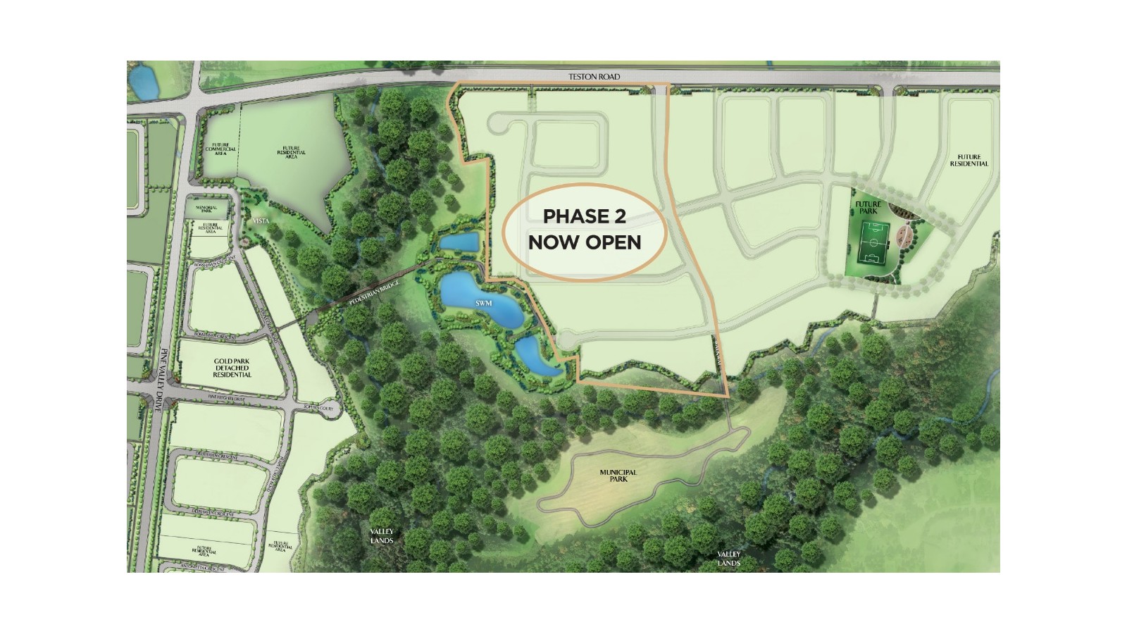 Site plan for Pine Valley in Woodbridge, Ontario