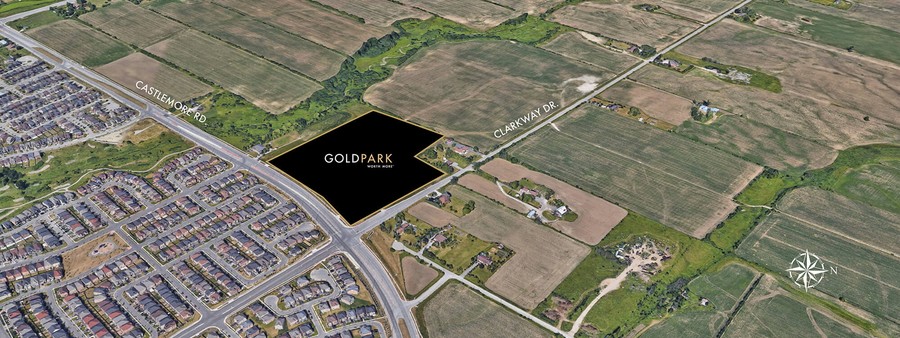 New homes at Clarkway & Castlemore development by Gold Park Homes in Brampton, Ontario