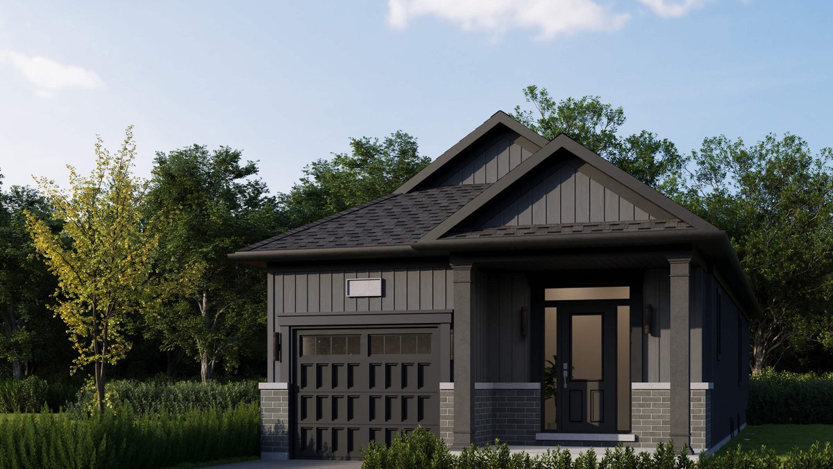New homes at Brightside development by Zancor Homes in Wasaga Beach, Ontario
