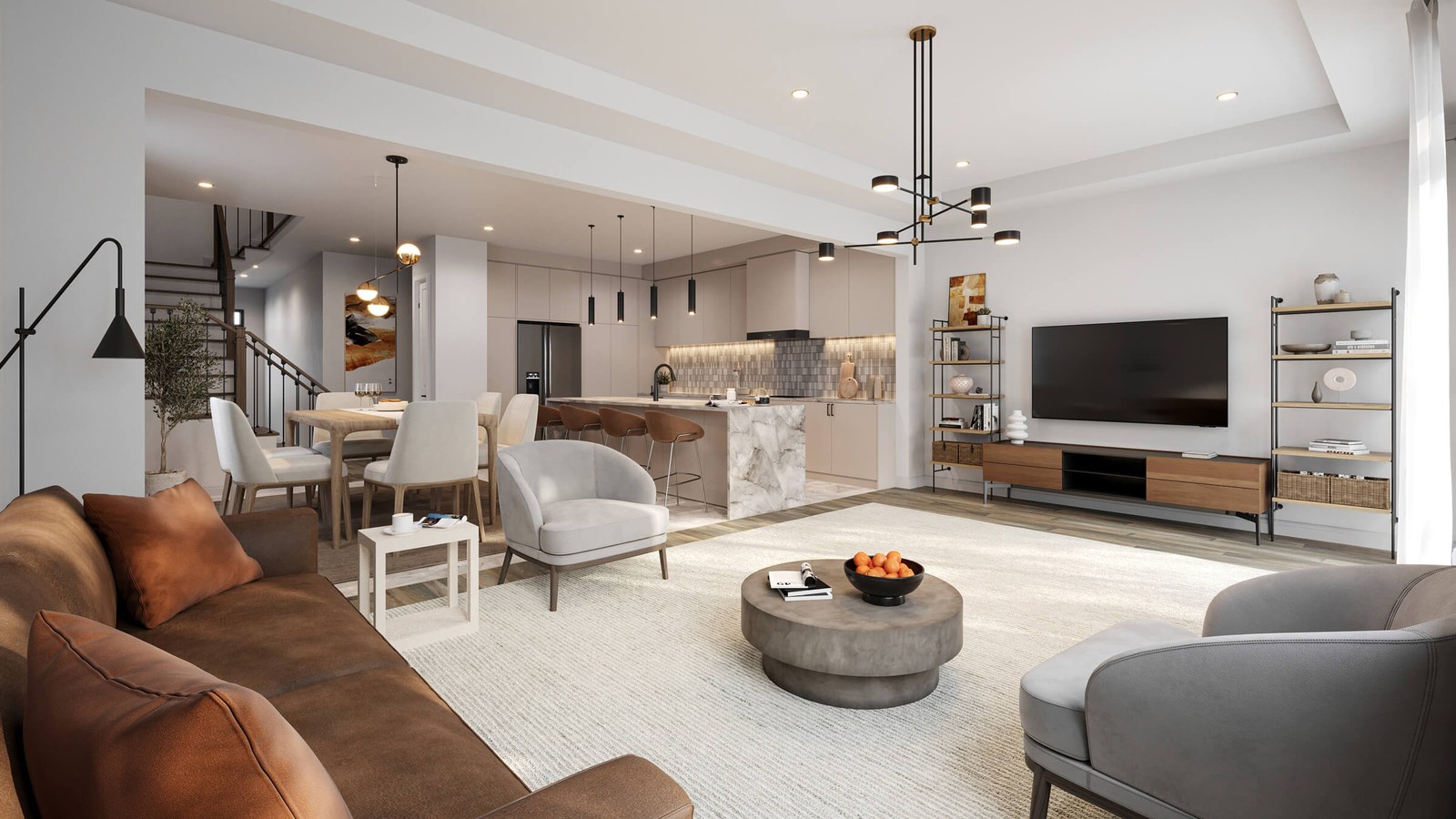 Brightside model home living space
