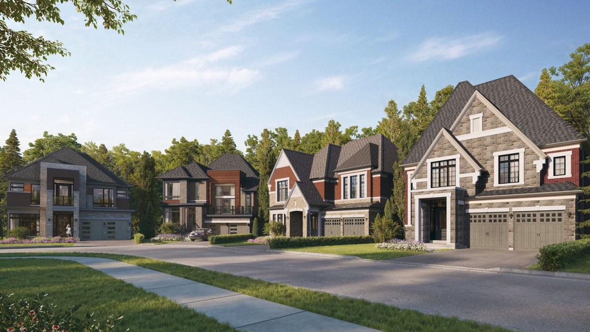 New homes at King's Calling (ZA) development by Zancor Homes in King City, Ontario