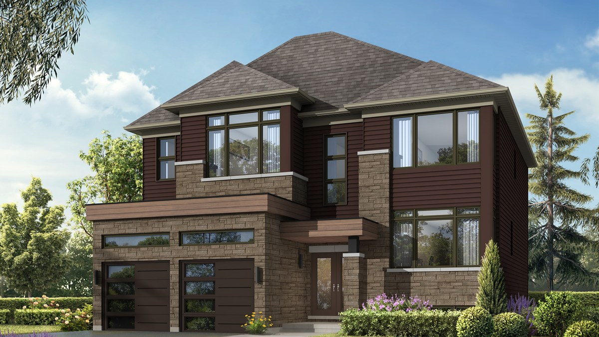 New homes at Shoreline Point development by Zancor Homes in Wasaga Beach, Ontario