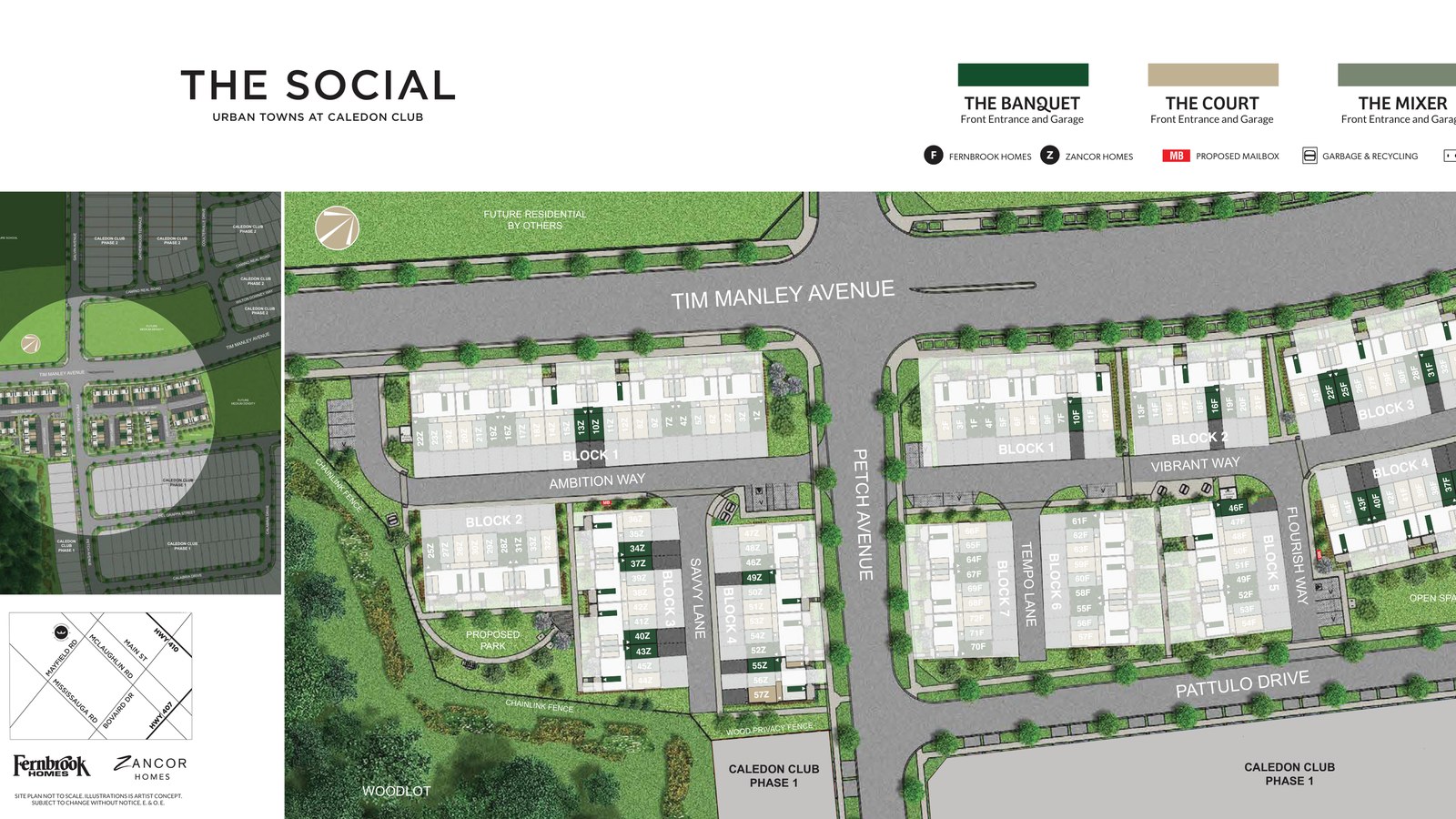 Site plan for The Social in Caledon, Ontario