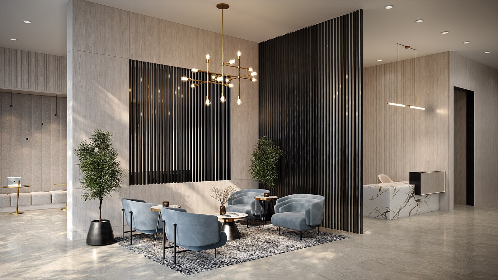 Exhale Residences lobby