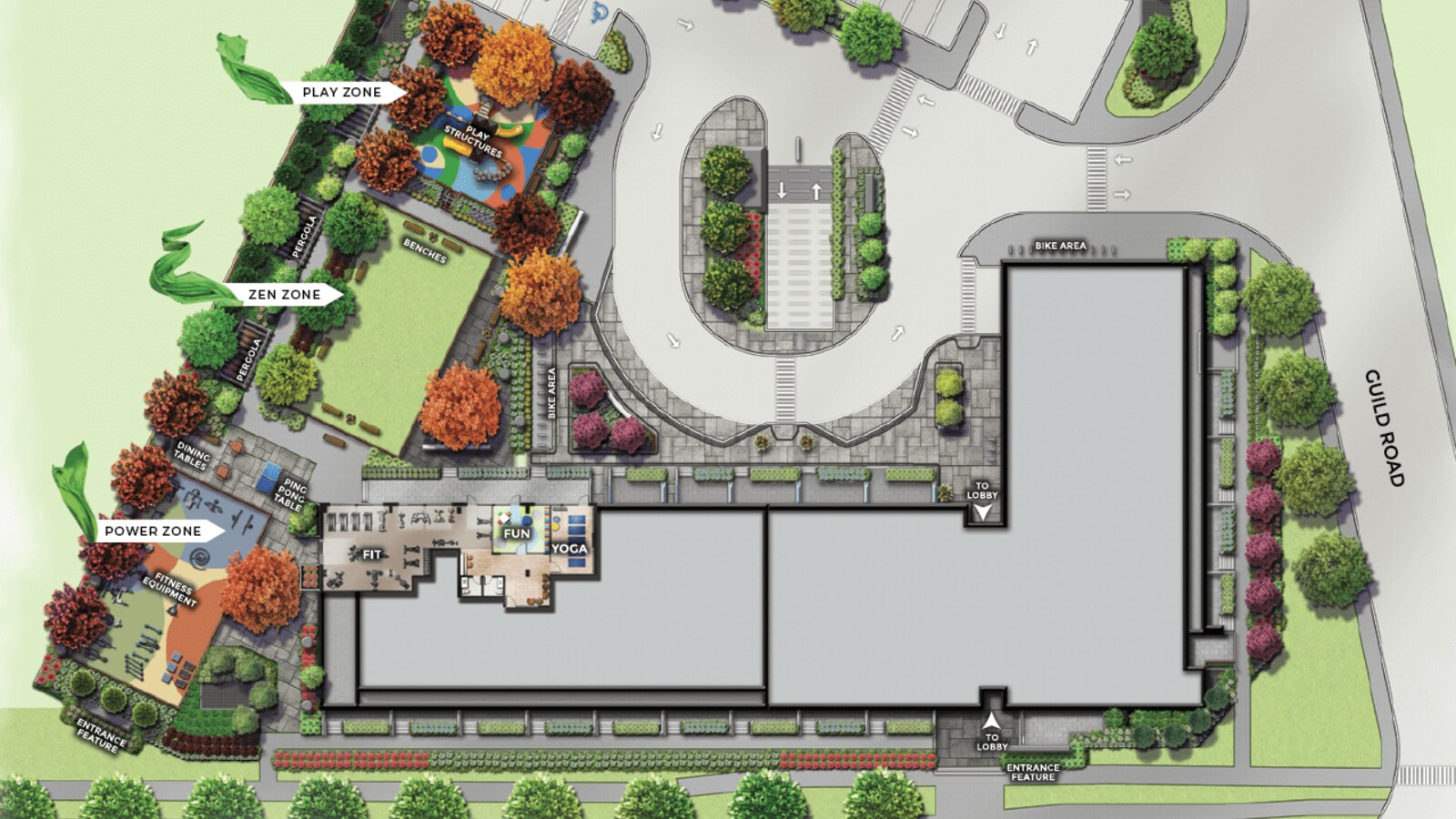 Amenity rendering at The Highmark