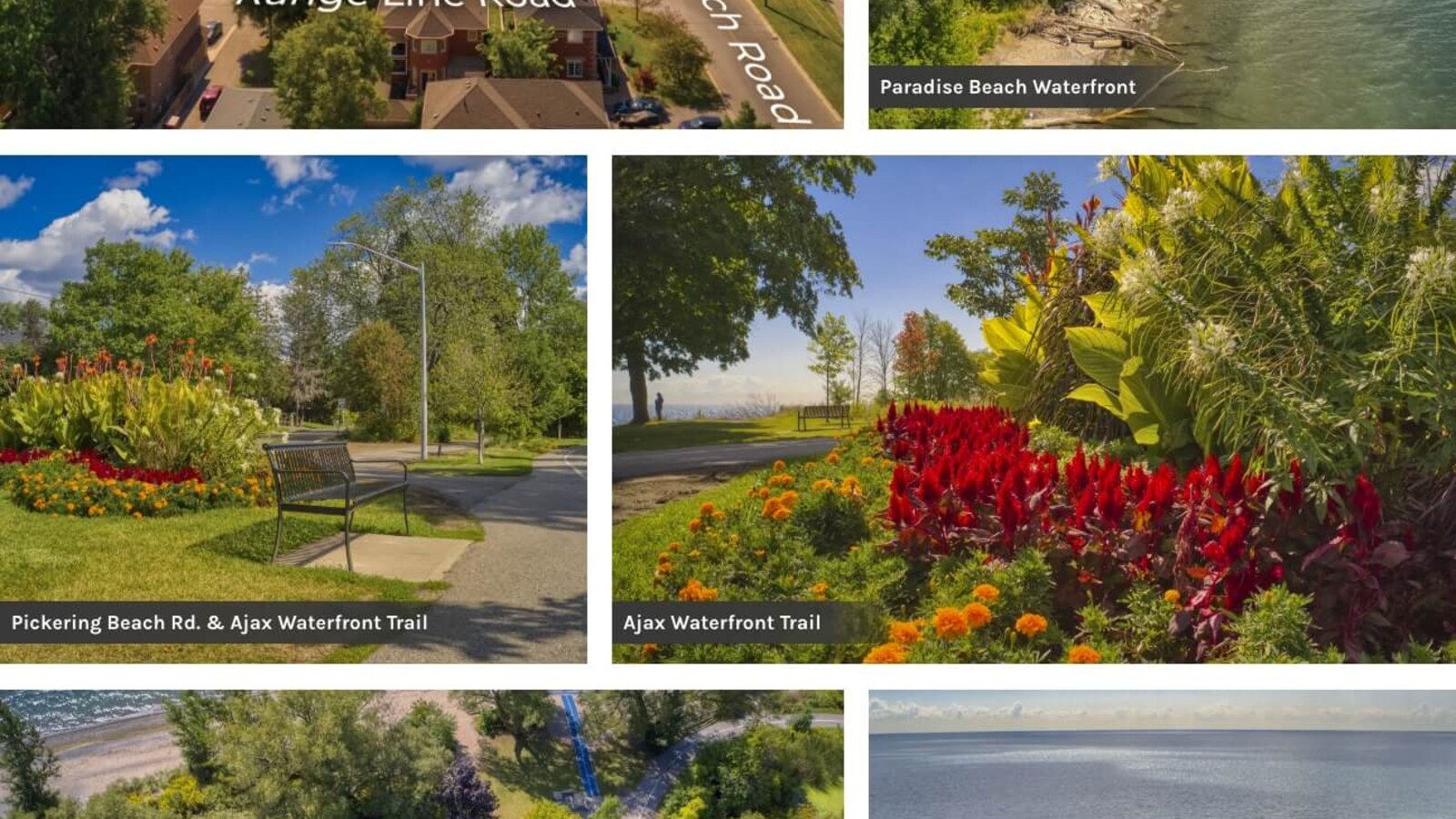 Amenities map near Paradise Beach in Ajax