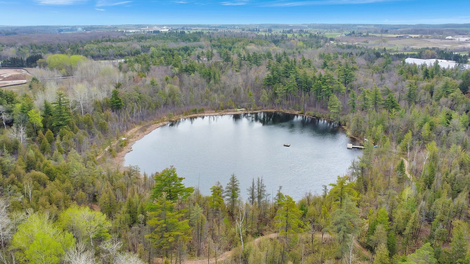 Rainbow Lake aerial view