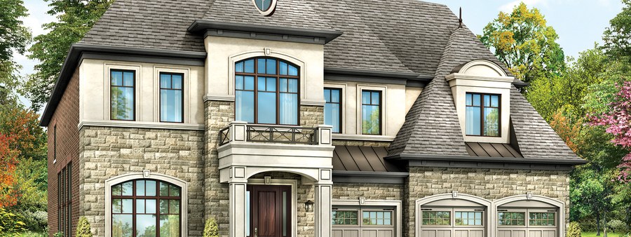 New homes at Pinnacle On 14th Avenue development by Ideal Developments in Markham, Ontario