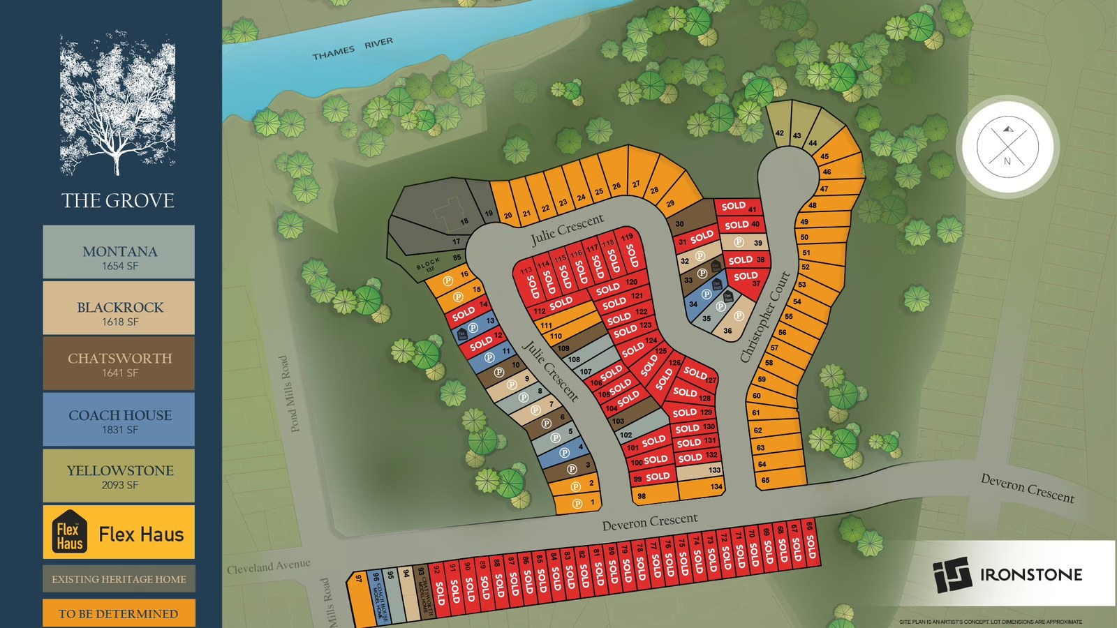 Site plan for The Grove in London, Ontario