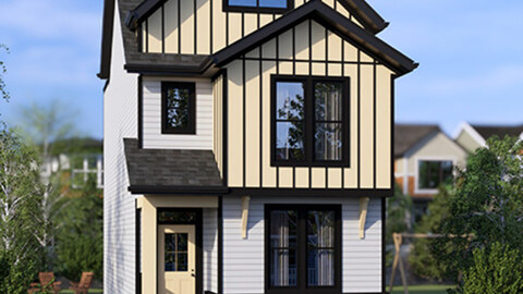 Avery 18 model home exterior at Ambleton by Jayman BUILT