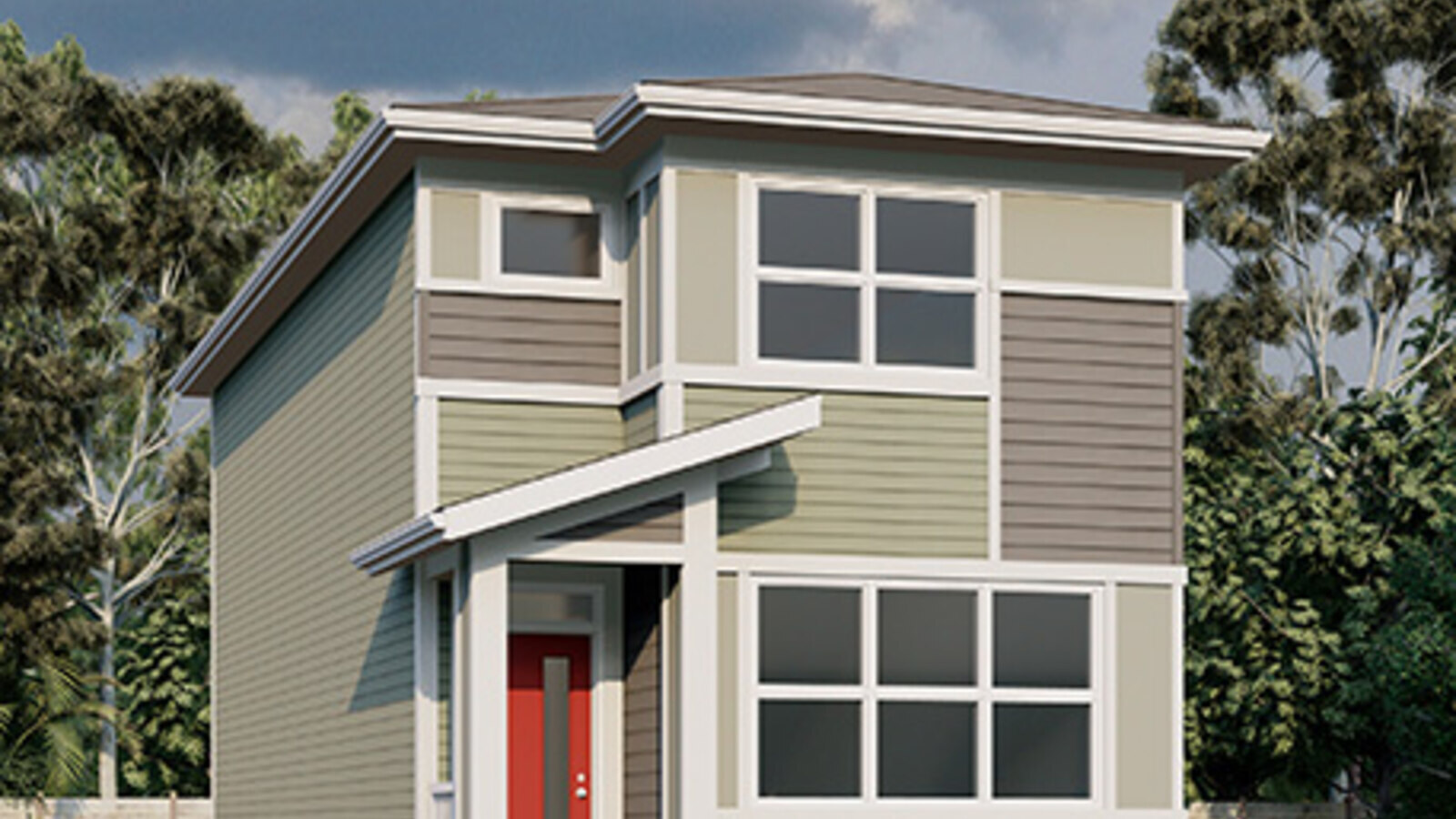 Logan 18 model home exterior at Belmont by Jayman BUILT