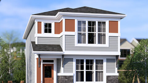 Avery 20 model home exterior at Ambleridge by Jayman BUILT