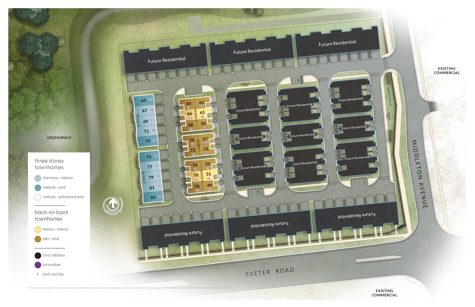 Site plan for Aria Towns 2 in London, Ontario