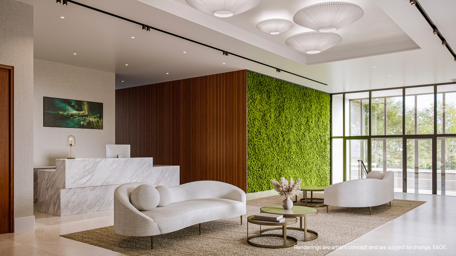 Lobby amenity space at Verde Living