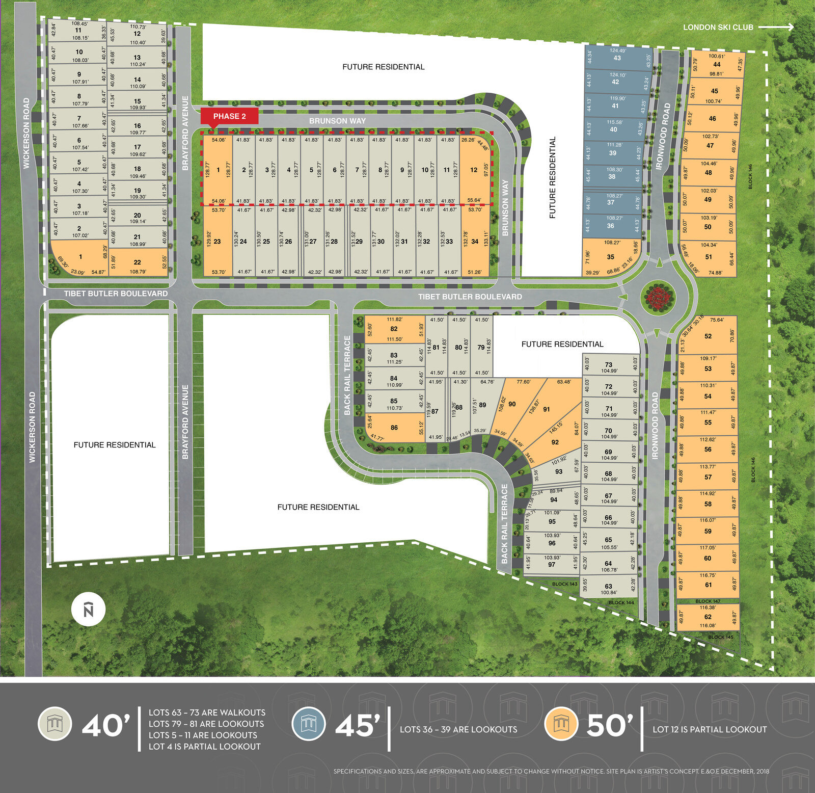 Site plan for Wickerson Hills in London, Ontario