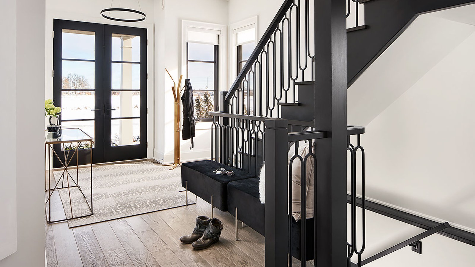 Terravita model home foyer and staircase