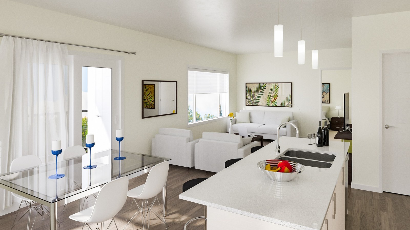 Open living room at Grand Pacific Gardens