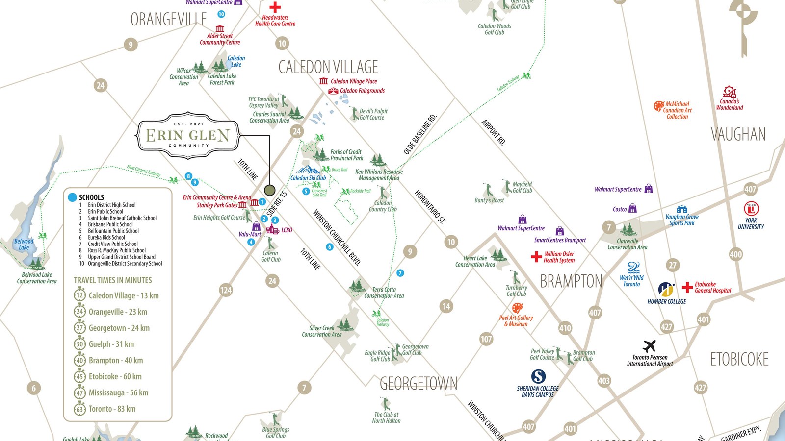 Erin Glen amenities map