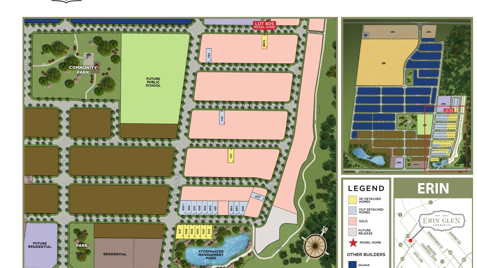 Site plan for Erin Glen (Lk) in Erin, Ontario