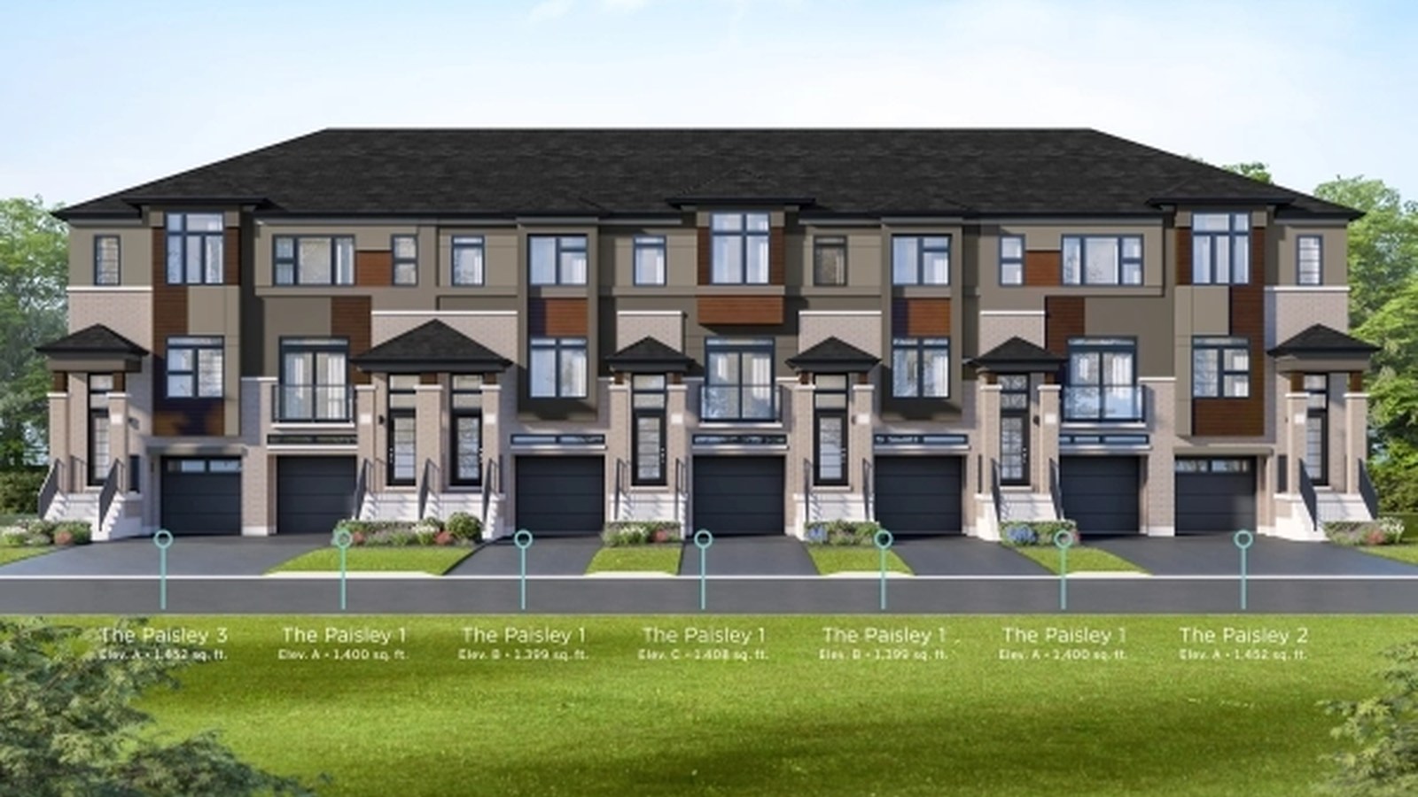 Electric Grand Towns streetscape rendering