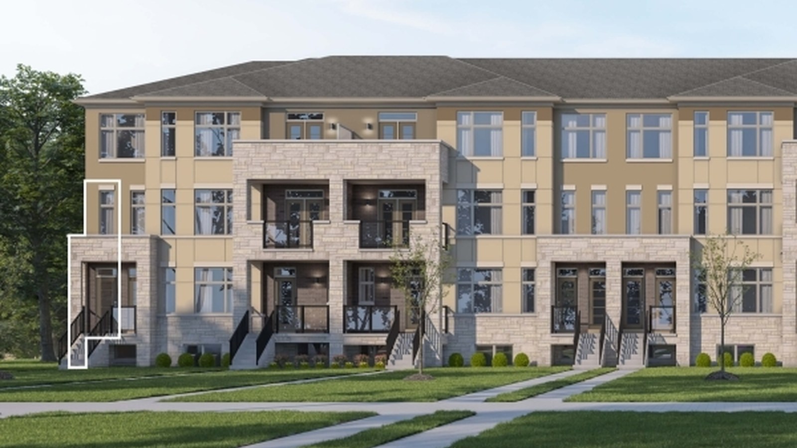 Maya townhome streetscape
