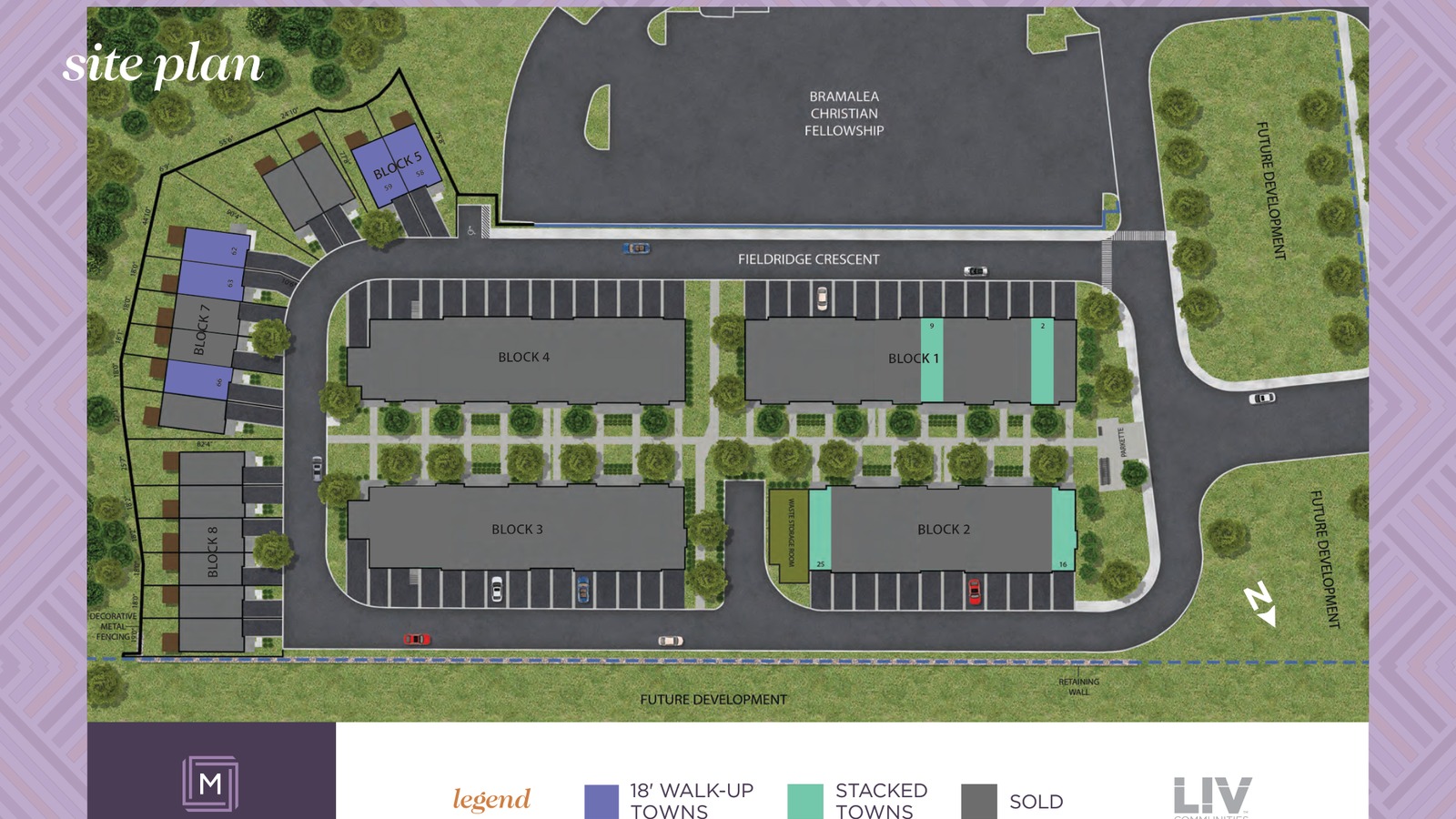 Site plan for Maya in Brampton, ON