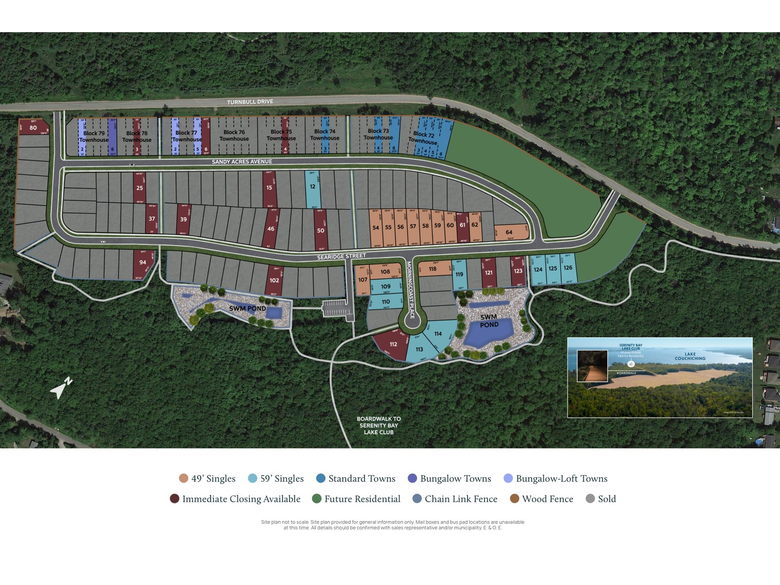 Site plan for Serenity Bay in Severn, Ontario
