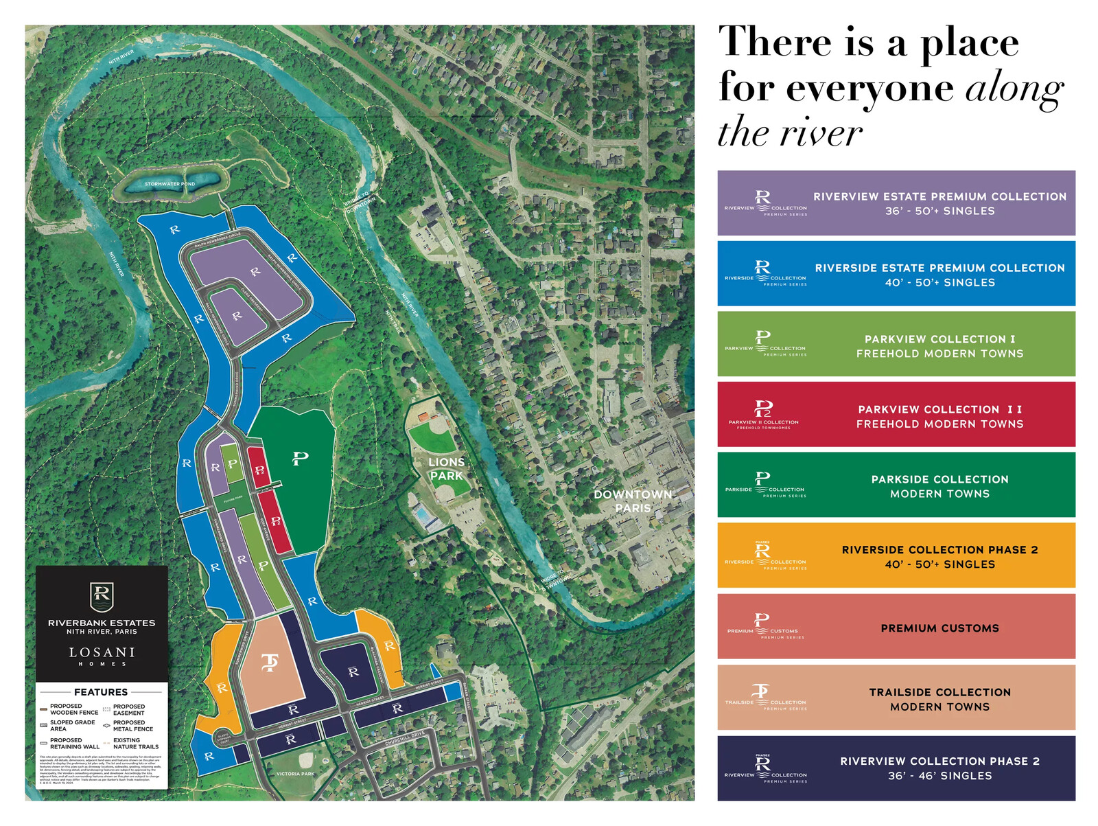Site plan for Riverbank Estates in Paris, ON