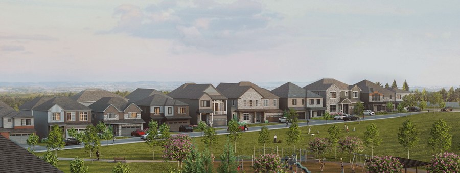 New homes at Brookline development by Minto Communities in Kanata, ON