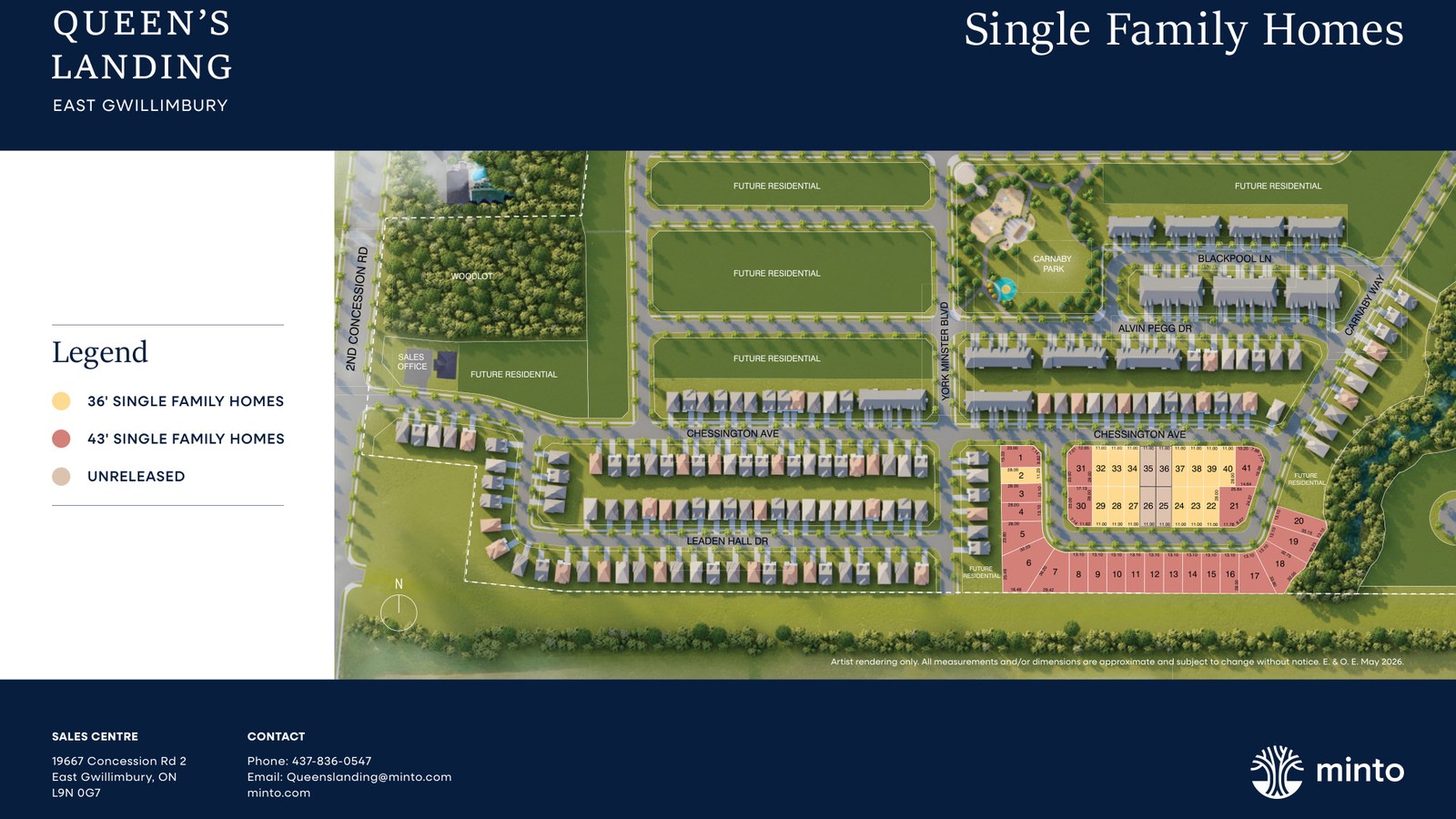 Site plan for Queen's Landing in East Gwillimbury, ON