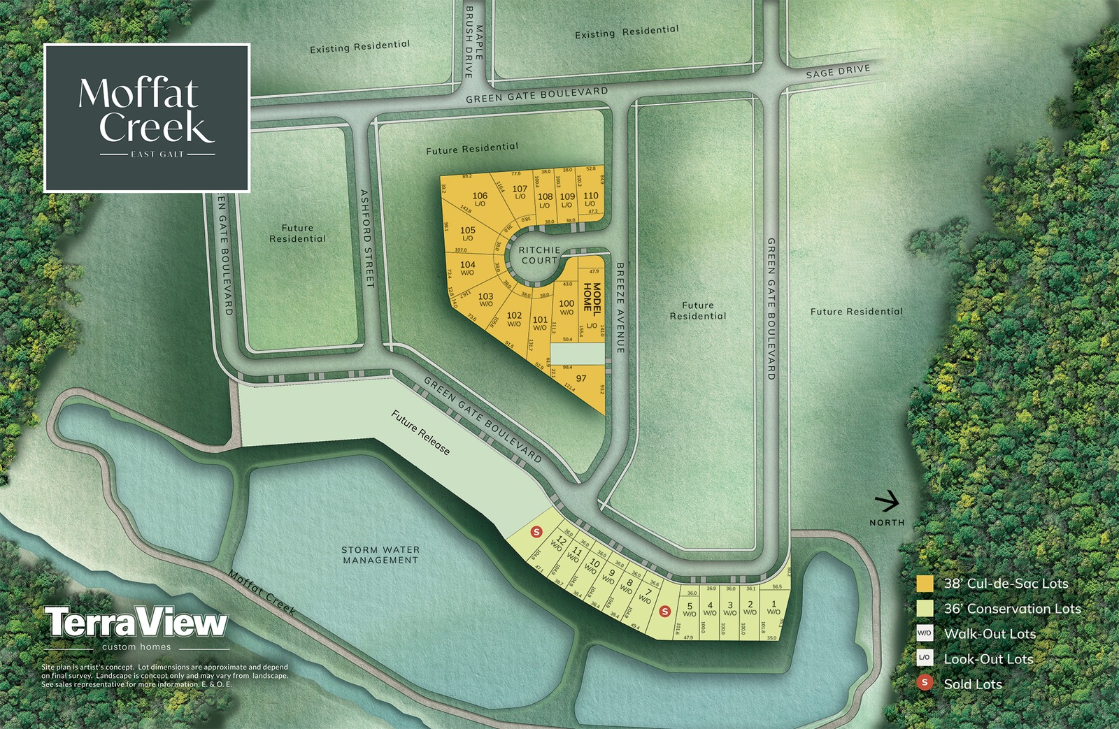 Site plan for Moffat Creek (TV) in Cambridge, Ontario
