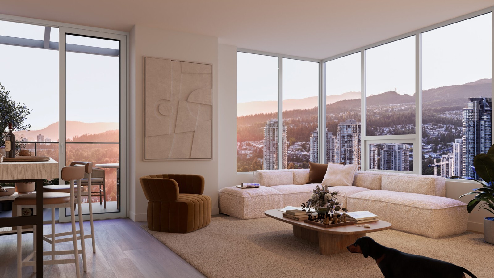 Living room interior at Town & Centre