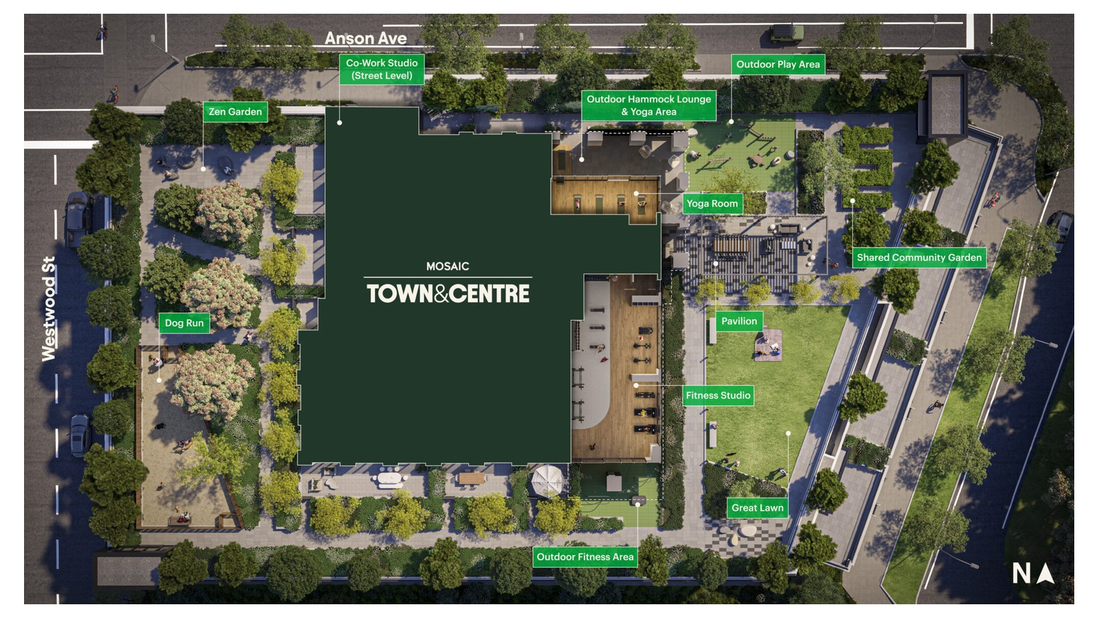 Site plan for Town & Centre in Port Coquitlam, British Columbia