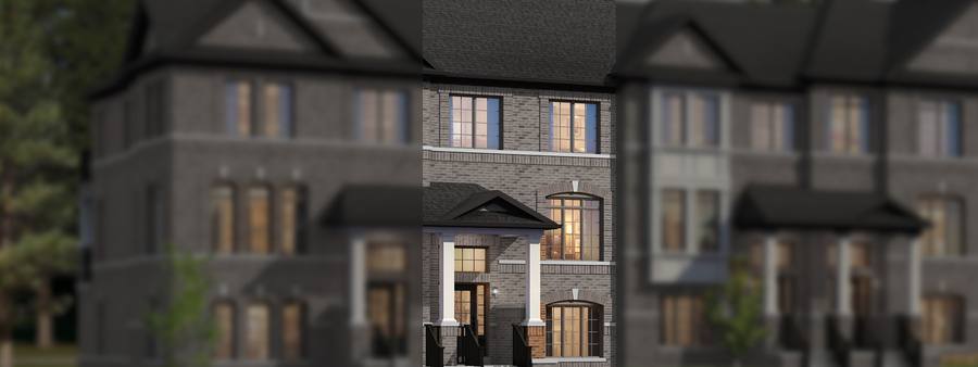 New homes at Lakewynds development by Mosaik Homes in Innisfil, ON
