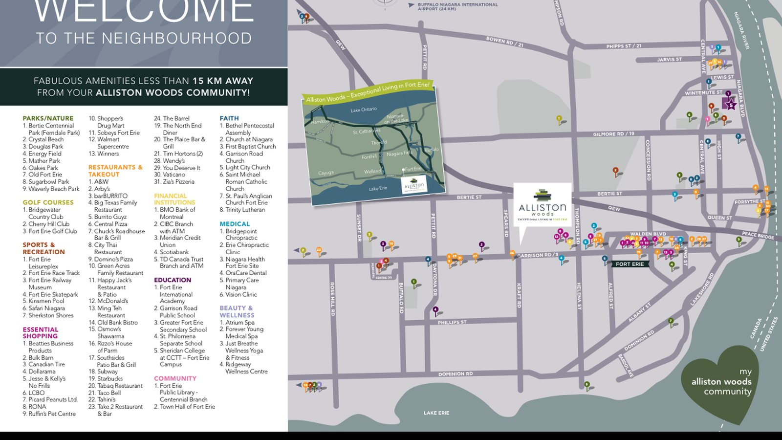 Site plan for Alliston Woods in Fort Erie, ON